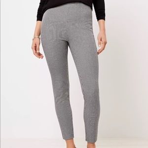 Ann Taylor Loft Side Zip Skinny Puppytooth Pants 4